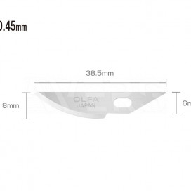 OLFA KB4-R/5 лезвие закругленное для АК-4, набор 5 штук